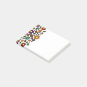 Farbenfrohe Blumenmuster Post-it Klebezettel (angewinkelt)