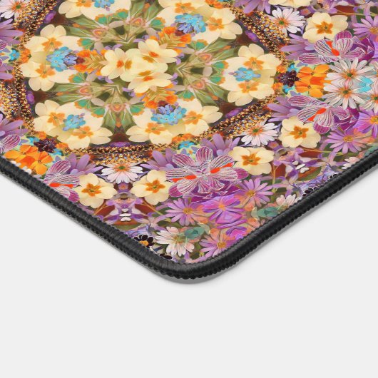 Farbenfrohe Blumenmuster Schreibtisch matte Pad Schreibtischunterlage (Ecke)