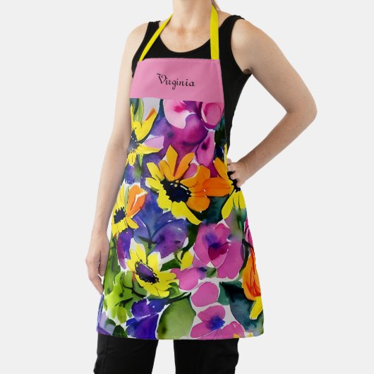 Farbenfrohe Blumenmuster Schürze (InSitu)