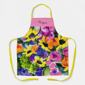 Farbenfrohe Blumenmuster Schürze (Vorderseite)