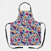 Farbenfrohe Blumenmuster Schürze (Vorderseite)