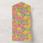 Farbenfrohe Blumenmuster - Schürze-Magie All In One Einladung (Innen Boden)