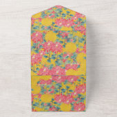 Farbenfrohe Blumenmuster - Schürze-Magie All In One Einladung (Außenbereich)