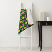 Farbenfrohe Blumenmuster Sherpadecke (Beispiel)