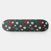 Farbenfrohe Blumenmuster Skateboard (Horizontal)
