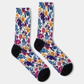 Farbenfrohe Blumenmuster Socken (Rechts)