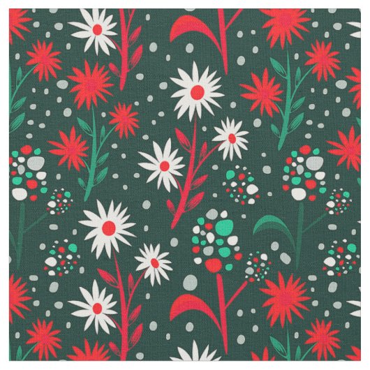 Farbenfrohe Blumenmuster Stoff (Nahaufnahme)