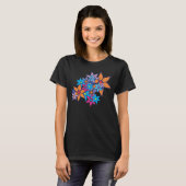 Farbenfrohe Blumenmuster T-Shirt (Vorne ganz)