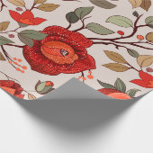 Farbenfrohe Blumenmuster Tapete mit großer Kälte Geschenkpapier (Ecke)