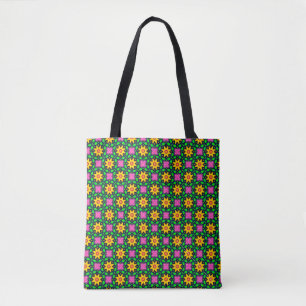 Farbenfrohe Blumenmuster Tasche