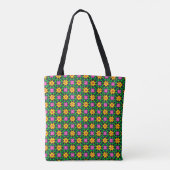 Farbenfrohe Blumenmuster Tasche (Rückseite)