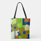Farbenfrohe Blumenmuster-Tasche – Cute Vibrant Fl Tasche (Rückseite)