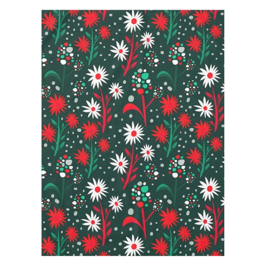 Farbenfrohe Blumenmuster Tischdecke (Vorderseite)