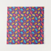 Farbenfrohe Blumenmuster Wandteppich (Vorderseite)