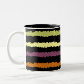 Farbenfrohe Blumenmuster Zweifarbige Tasse (Links)