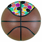Farbenfrohe Blumenmusterdesign Basketball (Rechts)