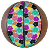 Farbenfrohe Blumenmusterdesign Basketball (Vertikal)