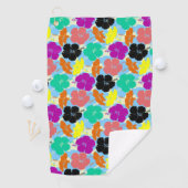 Farbenfrohe Blumenmusterdesign Golfhandtuch (Insitu)