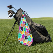 Farbenfrohe Blumenmusterdesign Golfhandtuch (Gras)