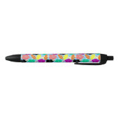 Farbenfrohe Blumenmusterdesign Kugelschreiber (Unterseite)
