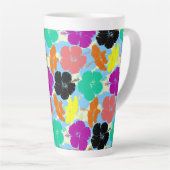 Farbenfrohe Blumenmusterdesign Milchtasse (Rechte Ecke)