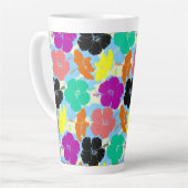 Farbenfrohe Blumenmusterdesign Milchtasse (Linke Ecke)