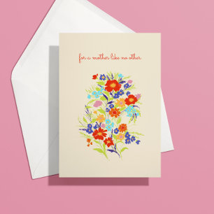 Farbenfrohe Blumenmutter wie keine andere Karte