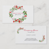 Farbenfrohe Blumenrege Visitenkarte (Vorne/Hinten)