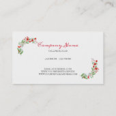 Farbenfrohe Blumenrege Visitenkarte (Rückseite)