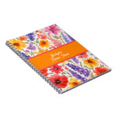 farbenfrohe Blumenrezeptur im Sommer Notizblock (Rechte Seite)