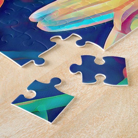 Farbenfrohe Blumenrisse Puzzle (Seite)