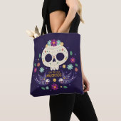 Farbenfrohe Blumenschäume Dia de Muertos | Tasche (Von Nahem)