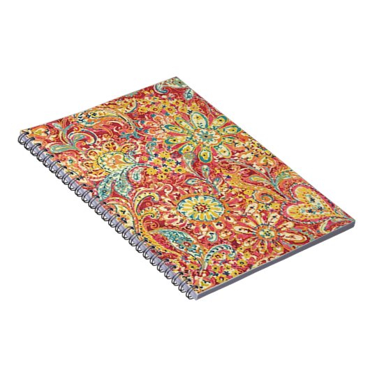 Farbenfrohe Blumenspirale-Notebook Notizblock (Rechte Seite)