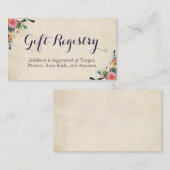 Farbenfrohe Blumenspulendusche mit Beistellkarten Begleitkarte (Vorne/Hinten)