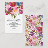 Farbenfrohe Blumenspulendusche Windelwaschmaschine Begleitkarte (Vorne/Hinten)