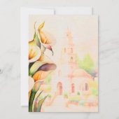 Farbenfrohe Blumenstadt Rustikale mexikanische Hoc Einladung (Rückseite)