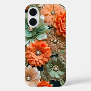 Farbenfrohe Blumenstoffe Art iPhone Case