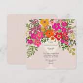 Farbenfrohe Blumenweine Brautparty Save The Date (Vorne/Hinten)