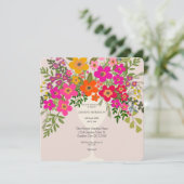 Farbenfrohe Blumenweine Brautparty Save The Date (Stehend Vorderseite)