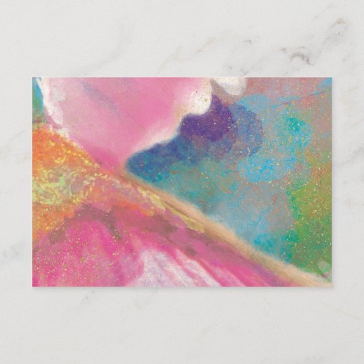 Farbenfrohe Blumenzauber-Hochzeitsdetails Begleitkarte (Rückseite)