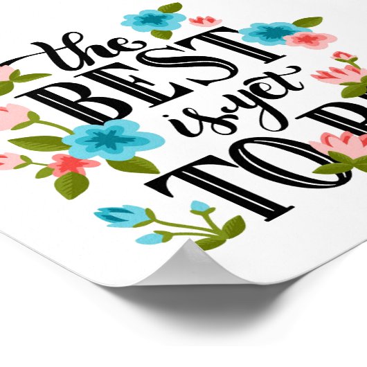 Farbenfrohe Blumenzauberposter Poster (Ecke)