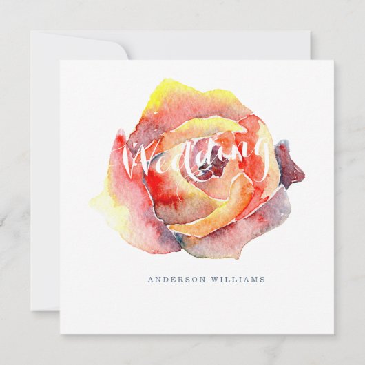 Farbenfrohe Blumenzehen Rettete unsere Datums-Webs Save The Date (Rückseite)