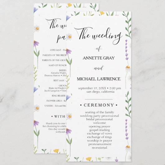 Farbenfrohe Blumenzeremonie (Vorne/Hinten)