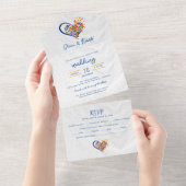 Farbenfrohe Blumenzeremonie Mexican Wedding All In One Einladung (Abreißen)