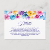 Farbenfrohe Blumenzettel Begleitkarte (Vorderseite)