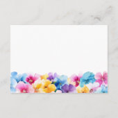 Farbenfrohe Blumenzettel Begleitkarte (Rückseite)