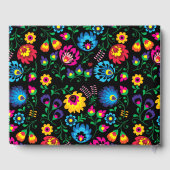 Farbenfrohe Blumenzettel Gästebuch (Rückseite)