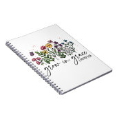 Farbenfrohe Blumenzucht in Anmut Christliches Zita Notizblock (Rechte Seite)