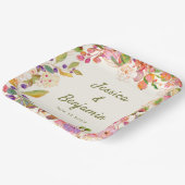 Farbenfrohe Blumenzwiebelflora Individuelle Name Pappteller (Gewinkelt)