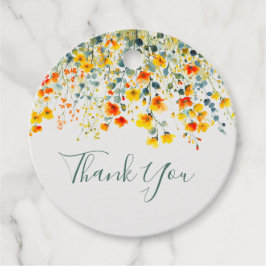 Farbenfrohe Blumenzwiebelhochzeit Vielen Dank Geschenkanhänger